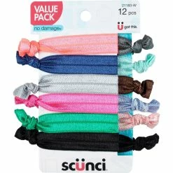 New 🎁 Scunci Knotted Ponytailers 12 Pk. 😀