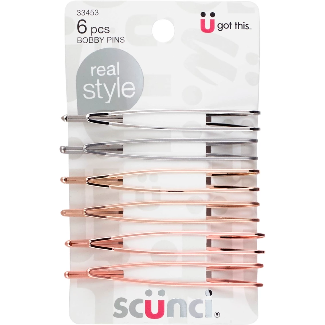 Budget βοΈ Scunci Open Center Metal Bobby Pins, 6 Pk. π€©