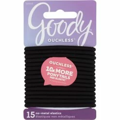 Hot Sale 👍 Goody Ouchless No Metal Hair Elastics 15 Ct. ✨