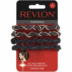 Promo 🔥 Revlon Essentials Extra Grip And Hold 4 Pc. Hair Elastics 🌟