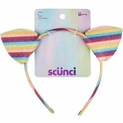Buy 👏 Scunci Rainbow Glitter Cat Ears Headband 1 Pk. 👍