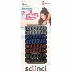 Buy 🎁 Scunci Fabric Covered Spiral Twister 8 Ct. ❤️