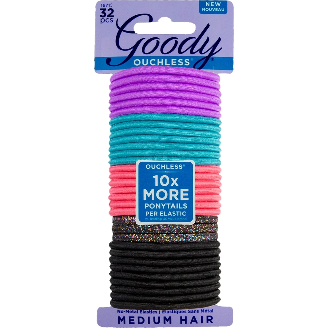 Buy 👍 Goody Ouchless Multiglitter Elastics 32 Ct. 🎉