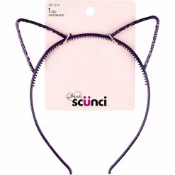 Cheapest 🎉 Scunci Purple Glitter Cat Ears Headband 🎁