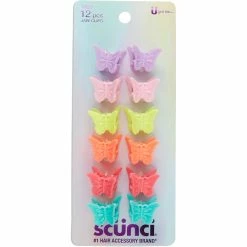 Deals 🔔 Scunci Kids Butterfly Jaw Clips 12 Pk. ⭐