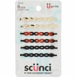 Promo 🤩 Scunci Oval Link Bobby Pins 6 Pk. ⭐
