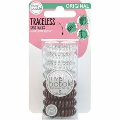 Promo ✨ Invisibobble Original 8 Pc. Hair Tie Set, Clear/Brown ✔️