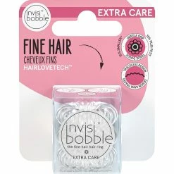 Flash Sale 🔥 Invisibobble Extra Care Crystal Clear Spiral Hair Ring 3 Ct. 🎉