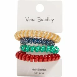 Discount 🛒 Vera Bradley Spiral Elastic Hair Tie 4 Pc. Set 🌟