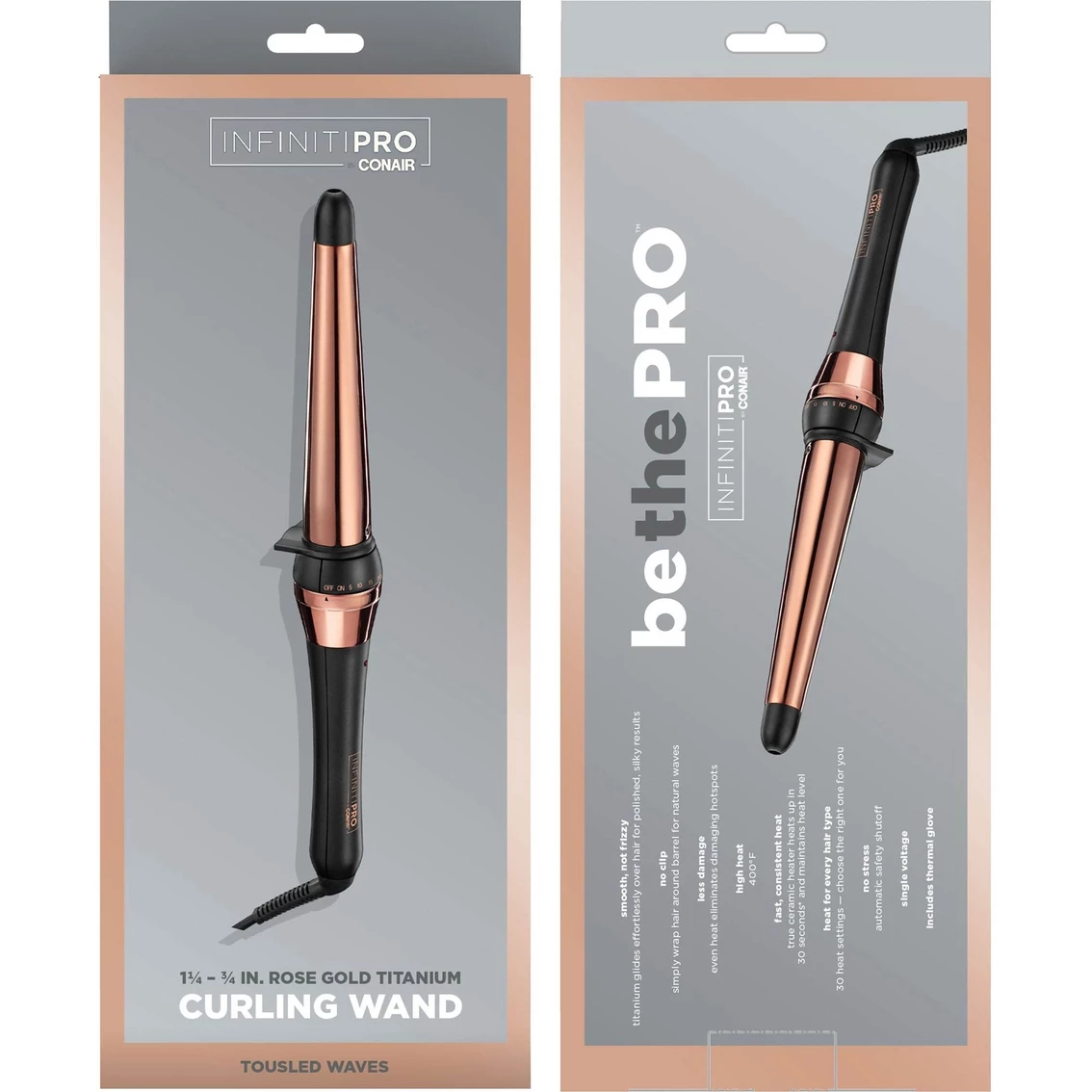 Cheap 🎁 Conair InfinitiPro Rose Gold Titanium 1.25 - .75 In. Curling Wand ❤️ - Image 9