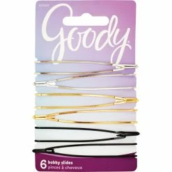 Budget 😉 Goody Bobby Pin Slides Assorted Metallic Colors, 6 Ct. ⭐