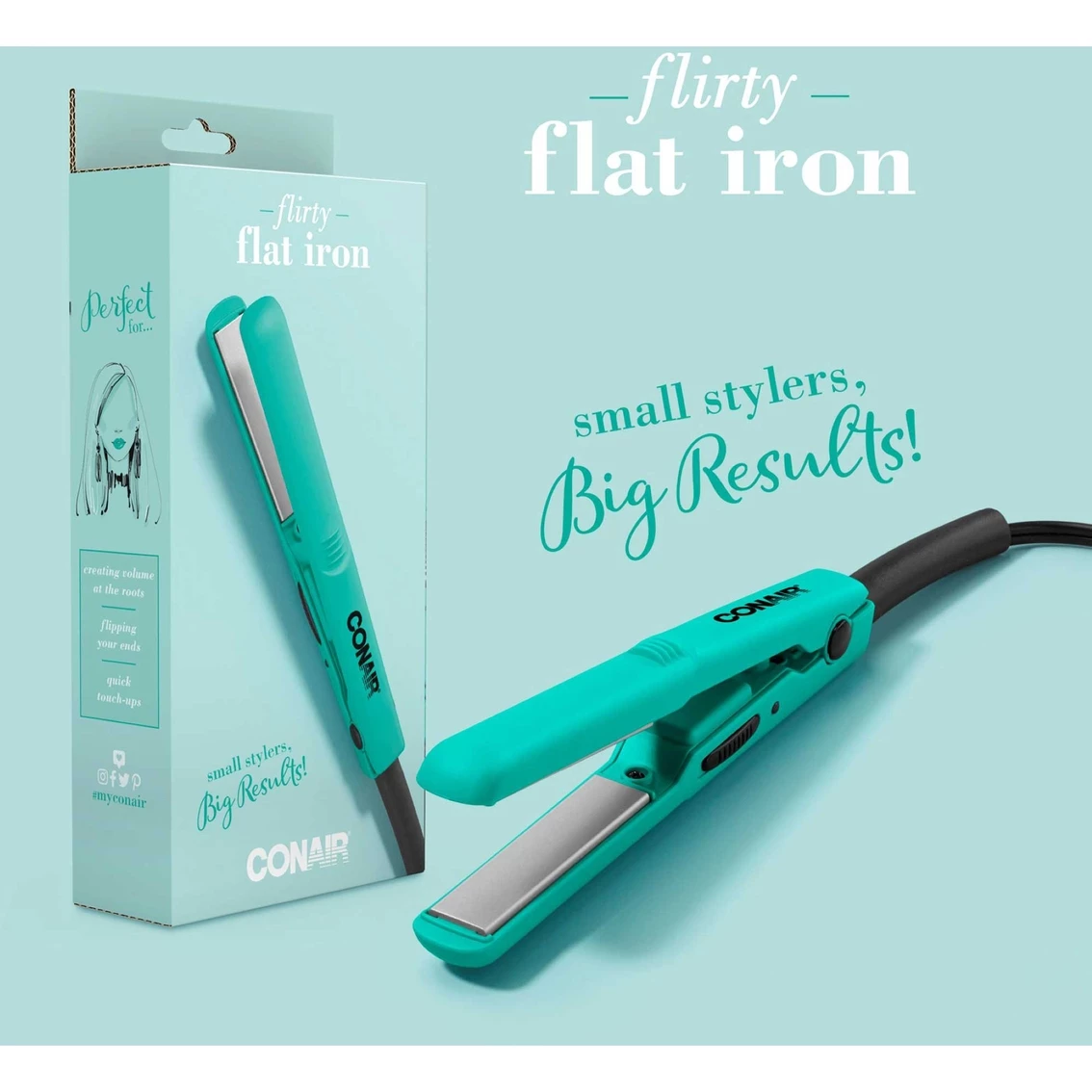 New 😉 Conair Mini Pro Ceramic Straightener, 0.5 In. 🤩 - Image 7