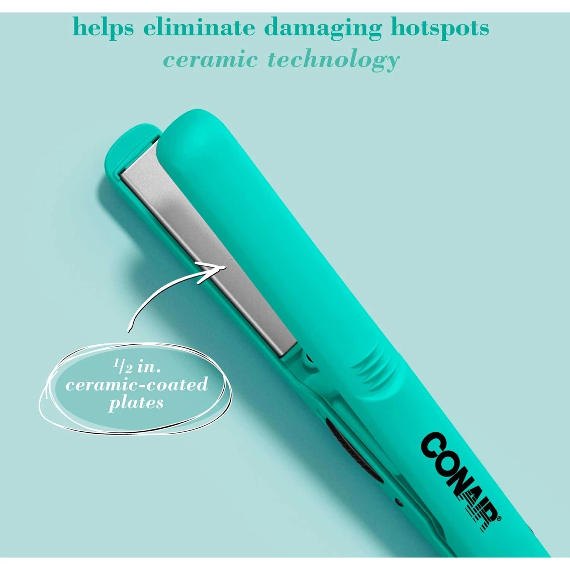 New 😉 Conair Mini Pro Ceramic Straightener, 0.5 In. 🤩 - Image 8