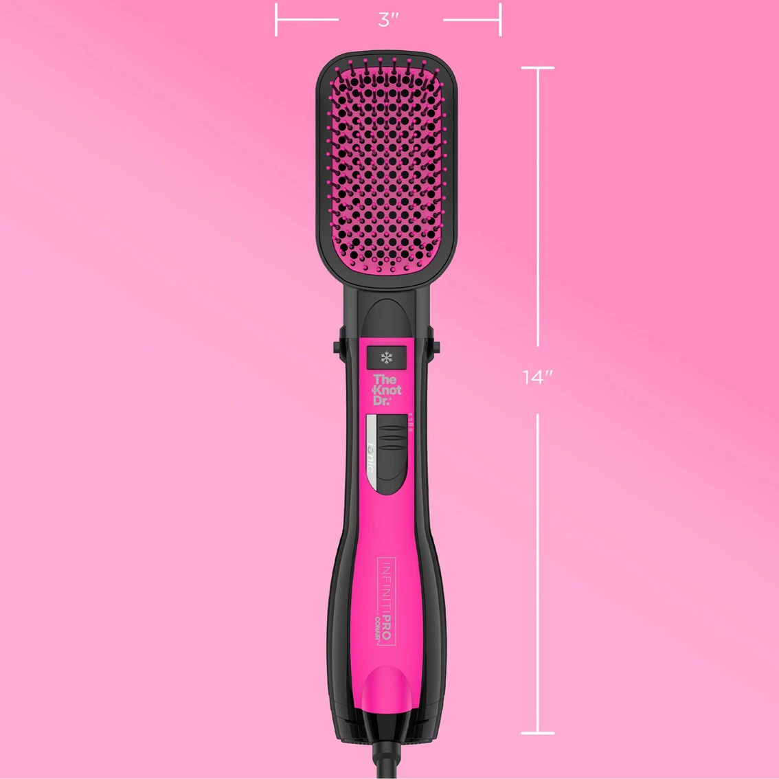 New ๐งจ Conair Infiniti Pro The Knot Dr. Detangling Hot Air Paddle Brush โ๏ธ - Image 7